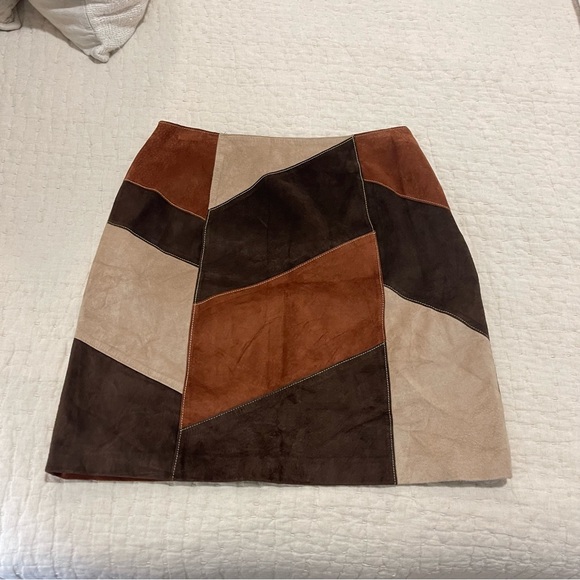 Apostrophe Dresses & Skirts - Brown Genuine Leather Skirt | Apostrophe | Size 6P | High Rise | Pencil Skirt
